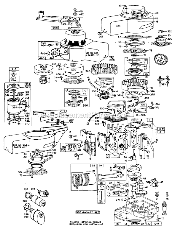 Page A Diagram and Parts List for 60500SERIES  Briggs and Stratton Engine